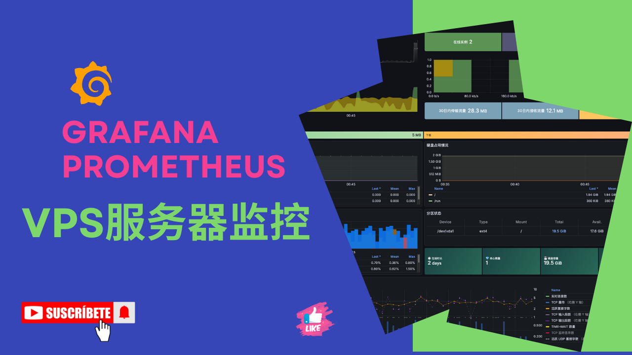 Grafana + Prometheus 探针比Docker更简单方案的部署流程