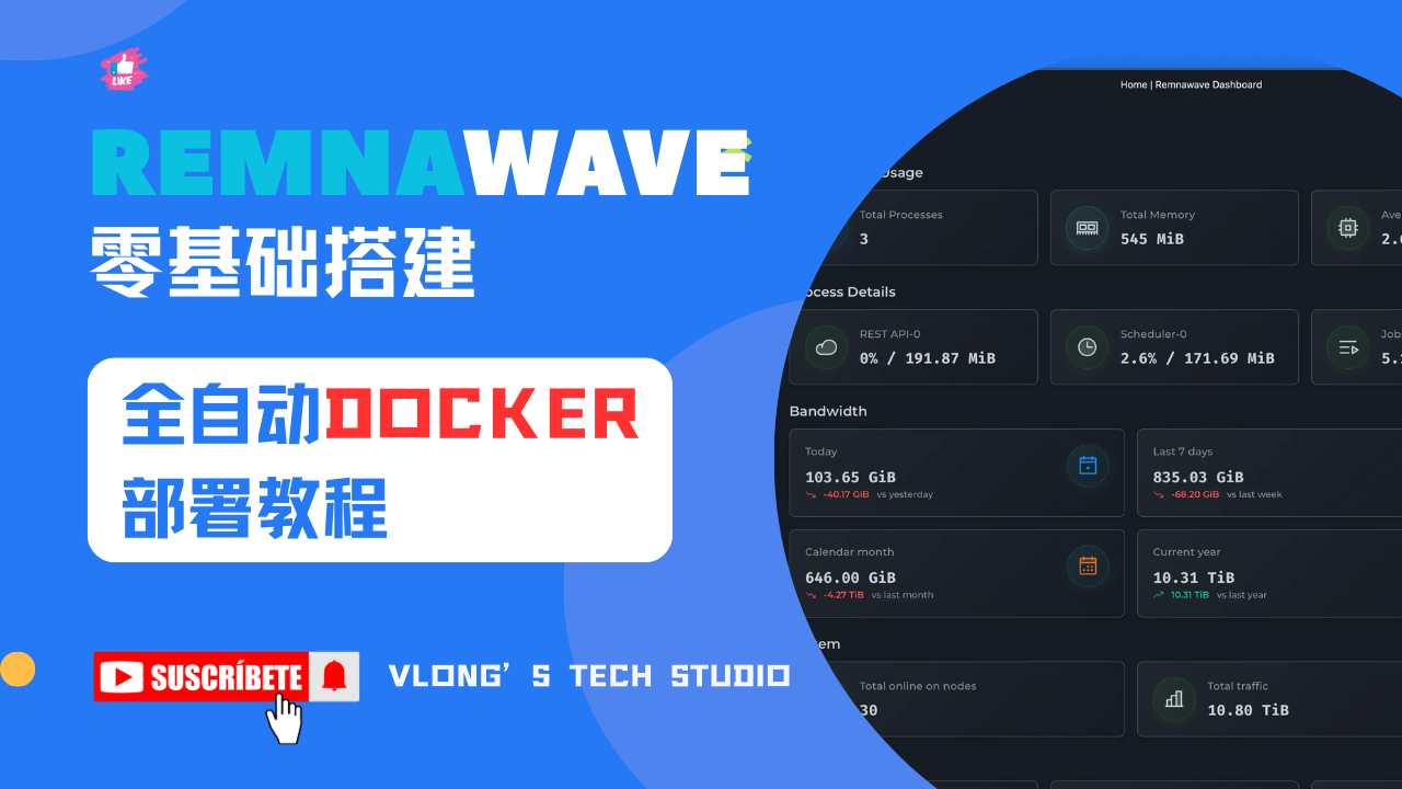 🚀 零基础搭建 Remnawave 面板：全自动 Docker 部署教程