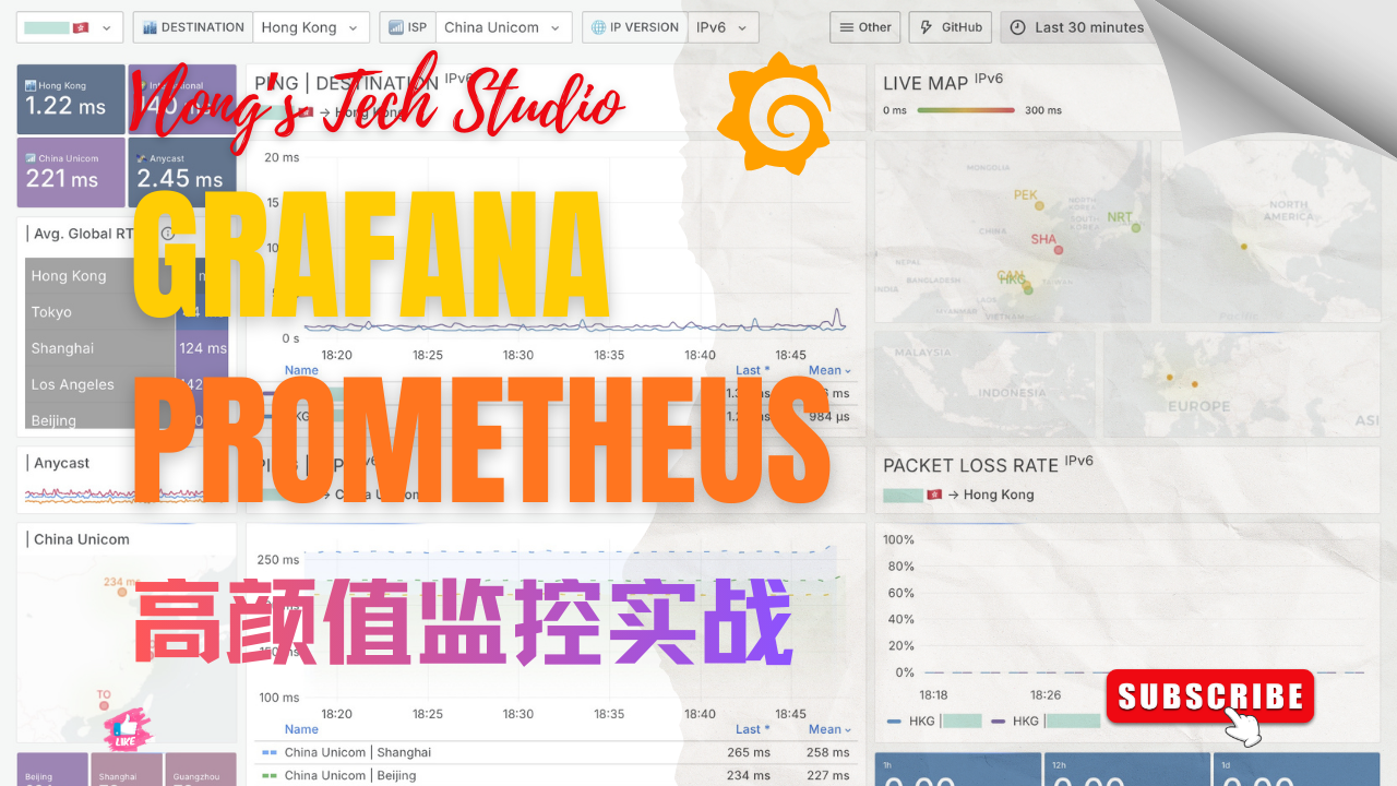 Grafana 还能这么玩？性能监控 + 网络监控可视化（点亮地球）
